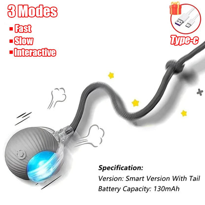 Juguete Interactivo para Gatos con Cola Automatica - Sensor Infrarrojo 360 grados