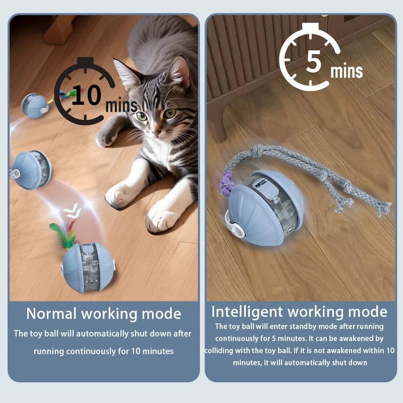 Juguete Interactivo para Gatos con Cola Automatica - Sensor Infrarrojo 360 grados
