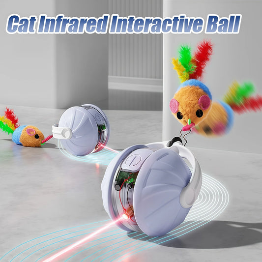 Juguete Interactivo para Gatos con Cola Automatica - Sensor Infrarrojo 360 grados