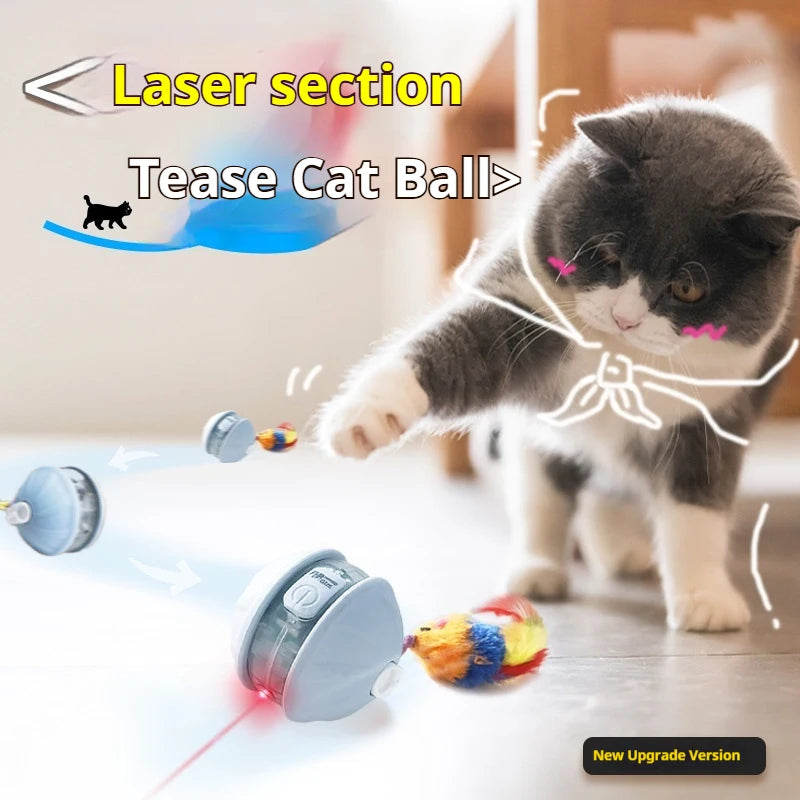Juguete Interactivo para Gatos con Cola Automatica - Sensor Infrarrojo 360 grados