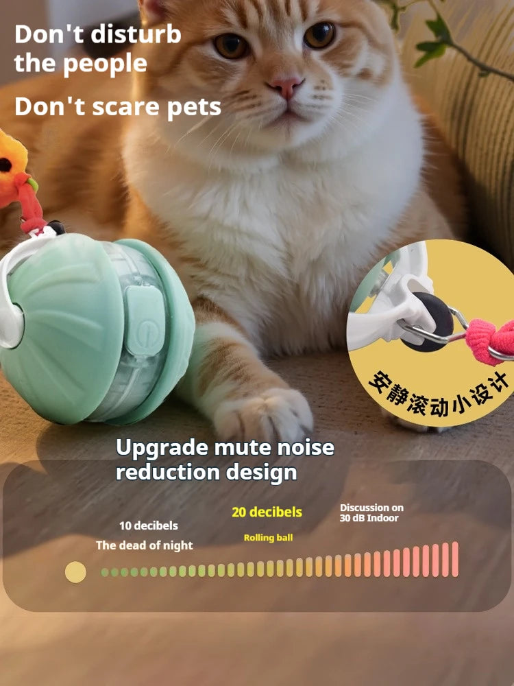 Juguete Interactivo para Gatos con Cola Automatica - Sensor Infrarrojo 360 grados