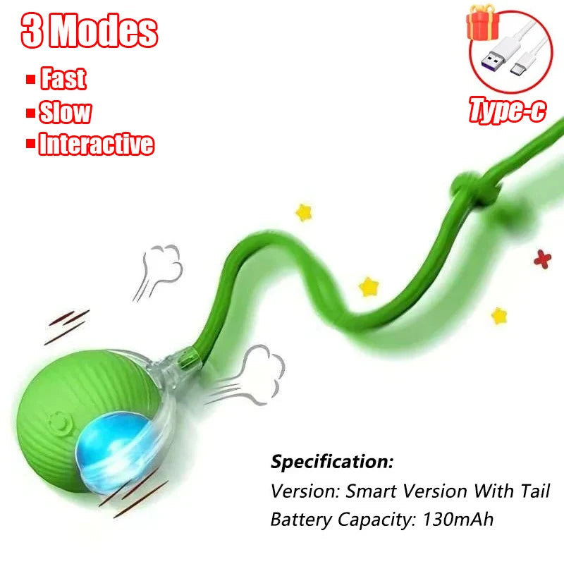 Juguete Interactivo para Gatos con Cola Automatica - Sensor Infrarrojo 360 grados