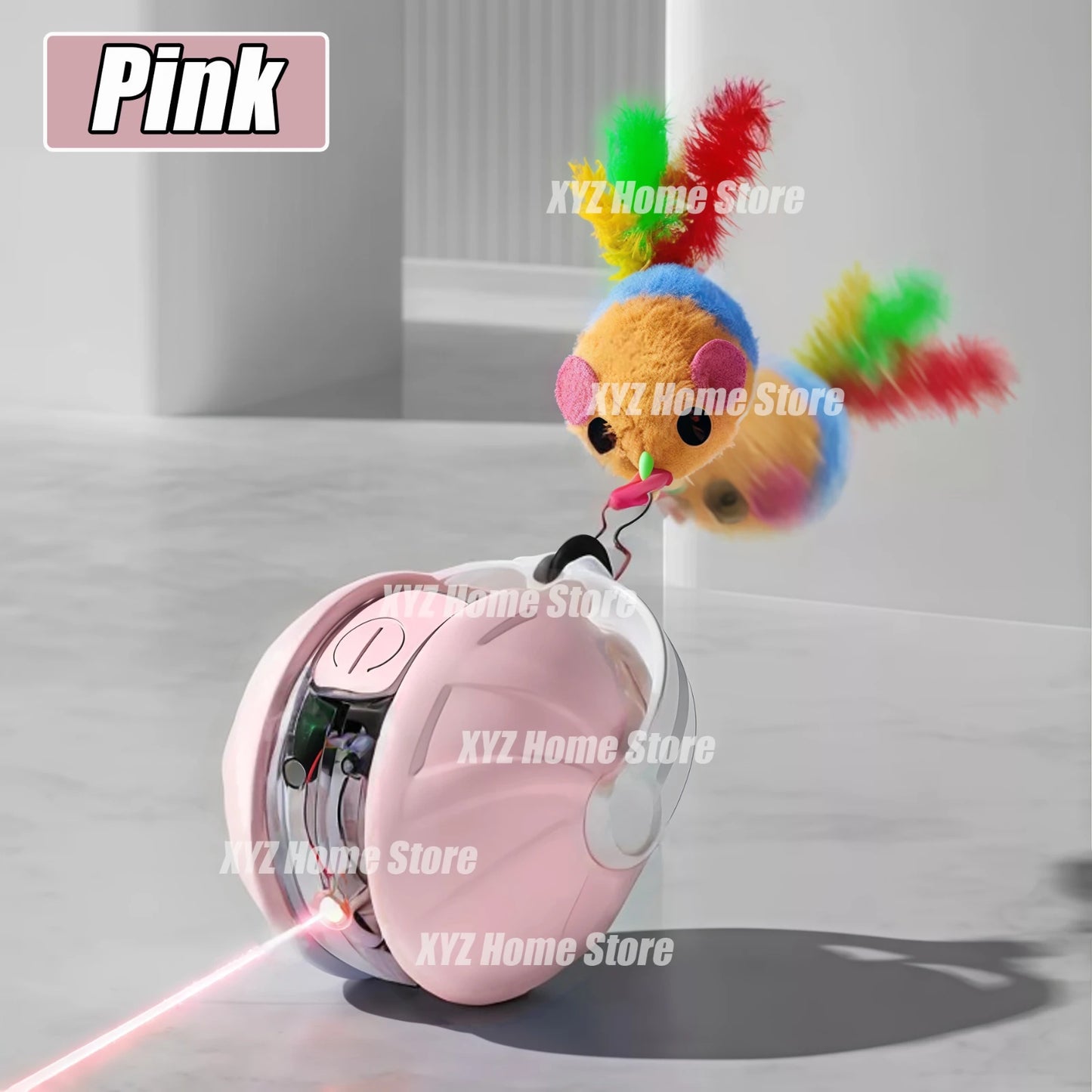 Juguete Interactivo para Gatos con Cola Automatica - Sensor Infrarrojo 360 grados