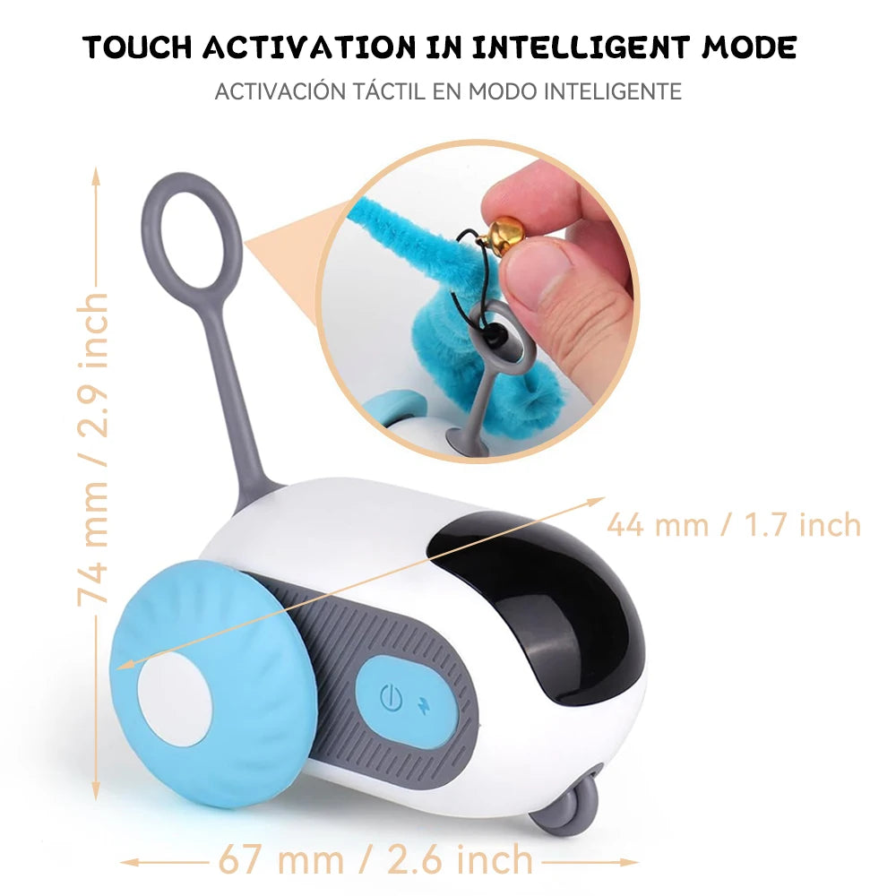 Coche RC Interactivo para Gatos - Control Remoto con Luces LED y Sonidos