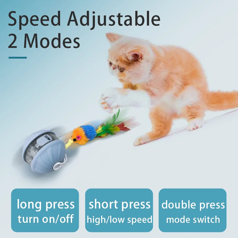 Juguete Interactivo para Gatos con Cola Automatica - Sensor Infrarrojo 360 grados